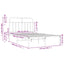 sengeramme med sengegavl 120x190 cm metal sort