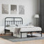 sengeramme med sengegavl 120x190 cm metal sort