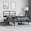 sengeramme med sengegavl 120x200 cm metal sort