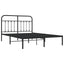sengeramme med sengegavl 140x190 cm metal sort