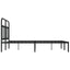 sengeramme med sengegavl 140x190 cm metal sort