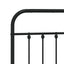sengeramme med sengegavl 140x200 cm metal sort
