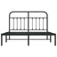 sengeramme med sengegavl 150x200 cm metal sort