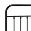 sengeramme med sengegavl 150x200 cm metal sort