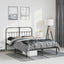 sengeramme med sengegavl 150x200 cm metal sort