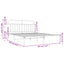 sengeramme med sengegavl 183x213 cm metal sort