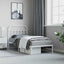 sengeramme med sengegavl 90x190 cm metal hvid
