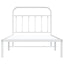 sengeramme med sengegavl 100x190 cm metal hvid