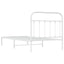 sengeramme med sengegavl 100x190 cm metal hvid
