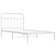 sengeramme med sengegavl 107x203 cm metal hvid