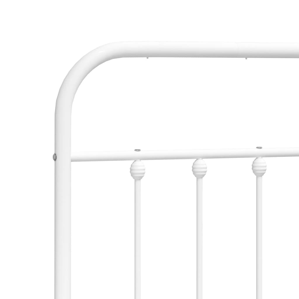 sengeramme med sengegavl 120x200 cm metal hvid