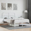 sengeramme med sengegavl 120x200 cm metal hvid