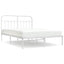 sengeramme med sengegavl 135x190 cm metal hvid