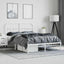 sengeramme med sengegavl 140x190 cm metal hvid