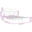 sengeramme med sengegavl 140x190 cm metal hvid