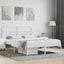 sengeramme med sengegavl 140x190 cm metal hvid