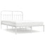 sengeramme med sengegavl 140x200 cm metal hvid