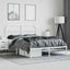 sengeramme med sengegavl 140x200 cm metal hvid