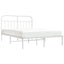 sengeramme med sengegavl 140x200 cm metal hvid