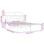 sengeramme med sengegavl 140x200 cm metal hvid
