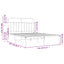 sengeramme med sengegavl 150x200 cm metal hvid