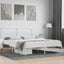 sengeramme med sengegavl 160x200 cm metal hvid