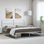 sengeramme med sengegavl 193x203 cm metal hvid
