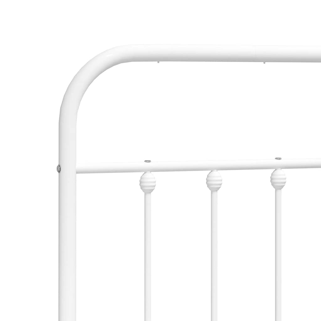 sengeramme med sengegavl 200x200 cm metal hvid