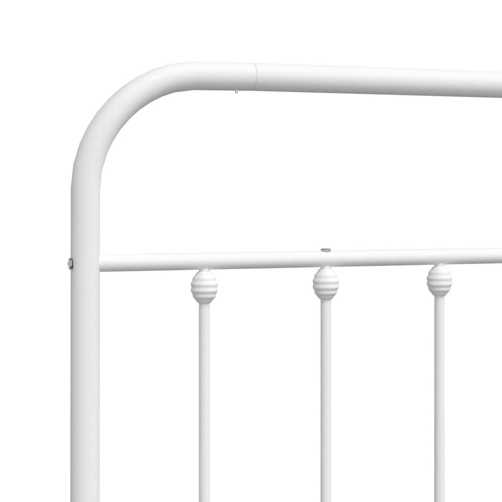 udskiftningsgavl 135 cm metal hvid