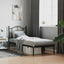 sengeramme med sengegavl 80x200 cm metal sort