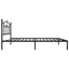 sengeramme med sengegavl 90x200 cm metal sort