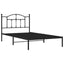 sengeramme med sengegavl 107x203 cm metal sort