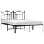 sengeramme med sengegavl 140x190 cm metal sort