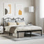 sengeramme med sengegavl 140x190 cm metal sort