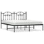 sengeramme med sengegavl 160x200 cm metal sort