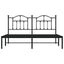 sengeramme med sengegavl 160x200 cm metal sort