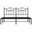 sengeramme med sengegavl 180x200 cm metal sort