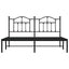 sengeramme med sengegavl 183x213 cm metal sort