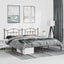 sengeramme med sengegavl 183x213 cm metal sort
