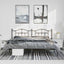 sengeramme med sengegavl 193x203 cm metal sort