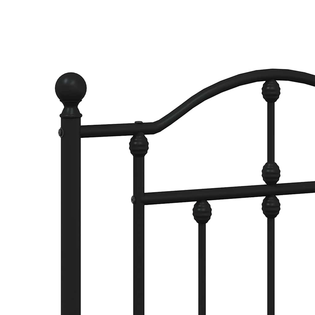 sengeramme med sengegavl 193x203 cm metal sort