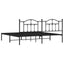 sengeramme med sengegavl 200x200 cm metal sort