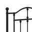 udskiftningsgavl 120 cm metal sort