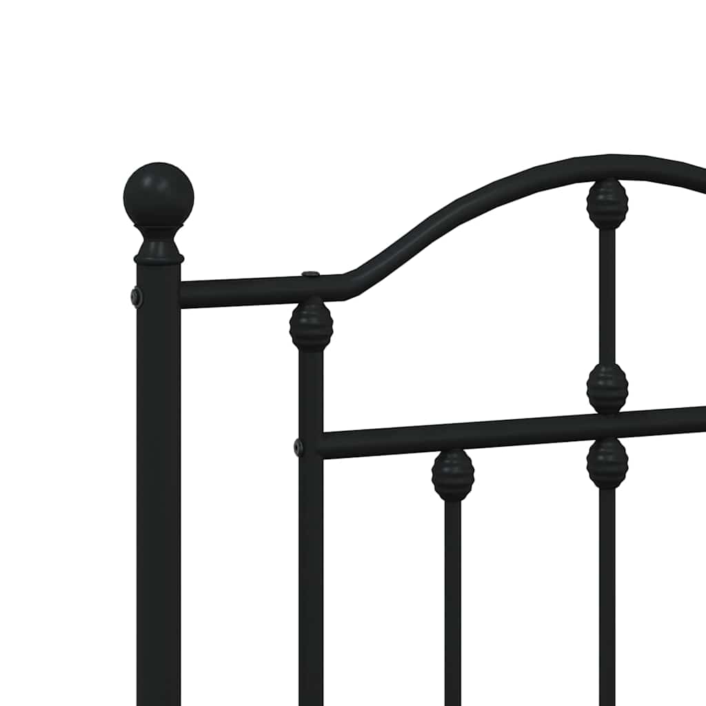 udskiftningsgavl 135 cm metal sort