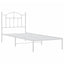 sengeramme med sengegavl 80x200 cm metal hvid