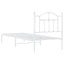 sengeramme med sengegavl 80x200 cm metal hvid