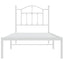 sengeramme med sengegavl 90x190 cm metal hvid