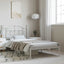 sengeramme med sengegavl 100x190 cm metal hvid