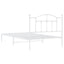 sengeramme med sengegavl 107x203 cm metal hvid