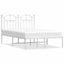 sengeramme med sengegavl 120x190 cm metal hvid